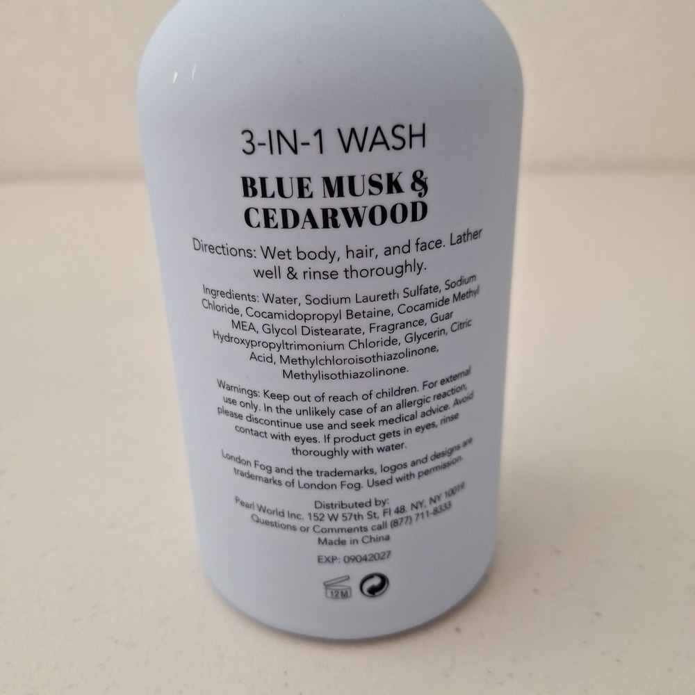 DISCONTINUED‎ London Fog Supply Co. BLUE MUSK & CEDARWOOD 3-in-1 Wash NEW - Picture 8 of 10